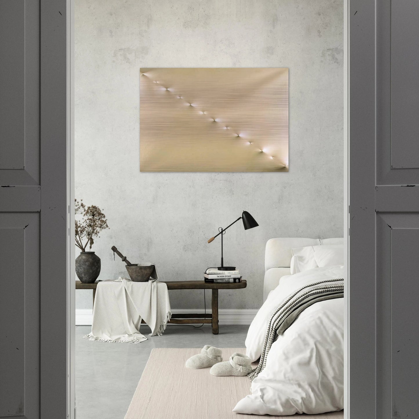 Untitled - Spatialism - Enrico Castellani Brushed Aluminum Print - 70x100 cm / 28x40 inches | Enrico Castellani Aluminum Print | Enrico Castellani Prints