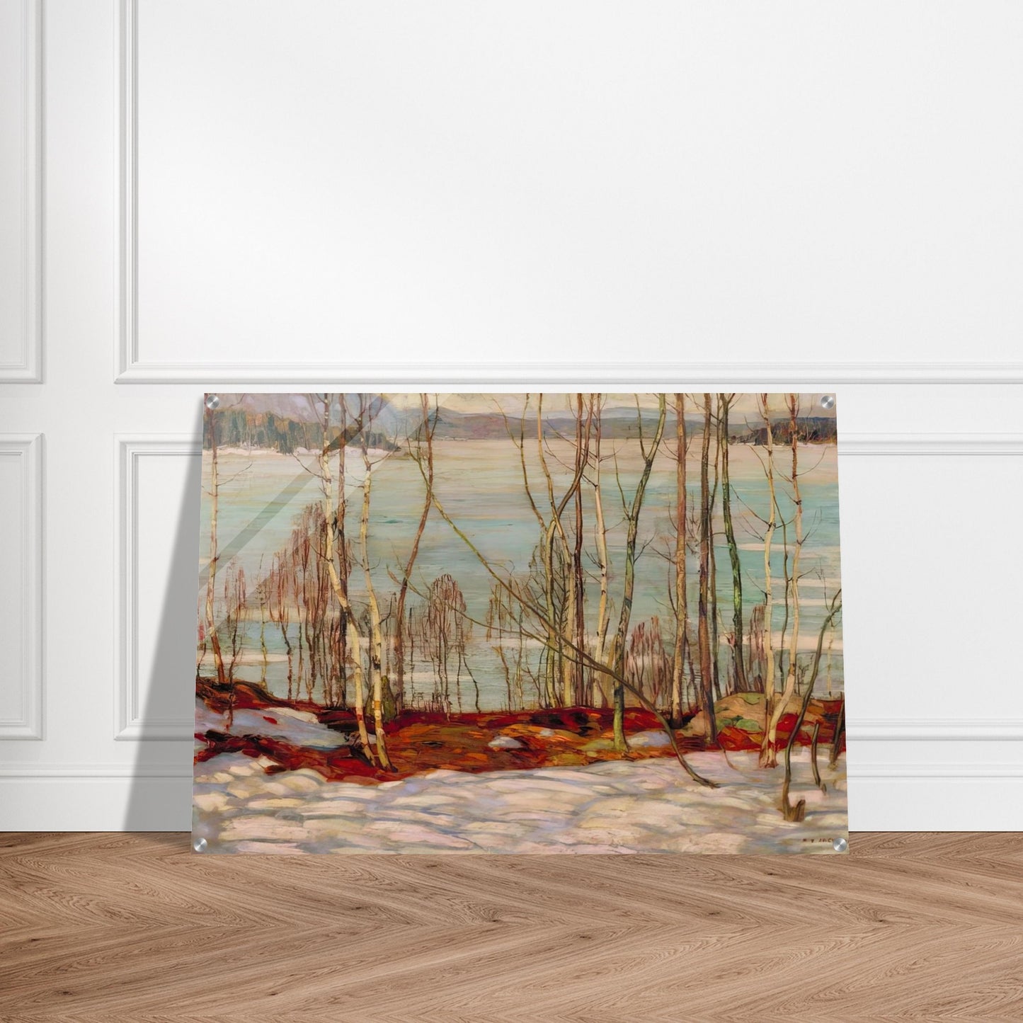 Frozen Lake, Early Spring, Algonquin Park - 1914 - A.Y. Jackson Acrylic Print - 70x100 cm / 28x40″ inches