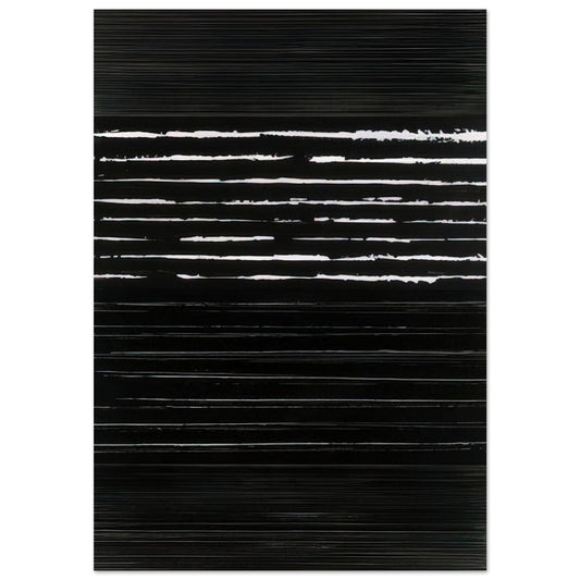 Peinture 324 x 181 cm, 14 mars 1999 Polyptyque - 1999 - Pierre Soulages Brushed Aluminum Print - 70x100 cm / 28x40 inches | Pierre Soulages Aluminum Print | Pierre Soulages Prints