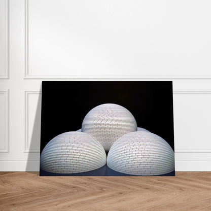 Model for Brick Structure four domes and a sphere - Sol LeWitt Brushed Aluminum Print - 70x100 cm / 28x40 inches | Sol LeWitt Aluminum Print | Sol LeWitt Prints
