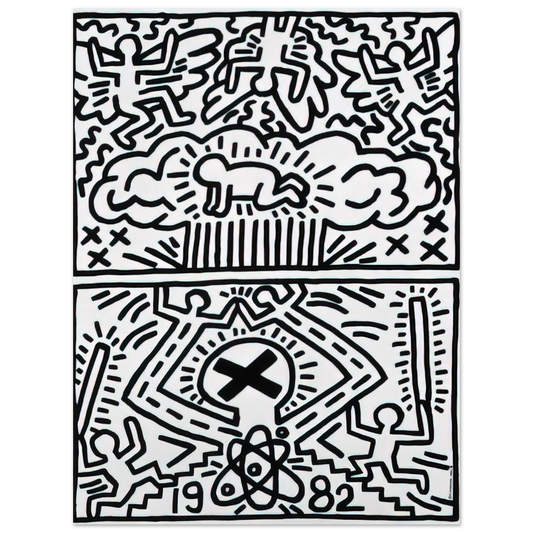 Keith Haring - ANTI NUCLEAR RALLY 1982  75x100 cm / 30x40inches Fine Art Poster | Keith Haring Art For Sale