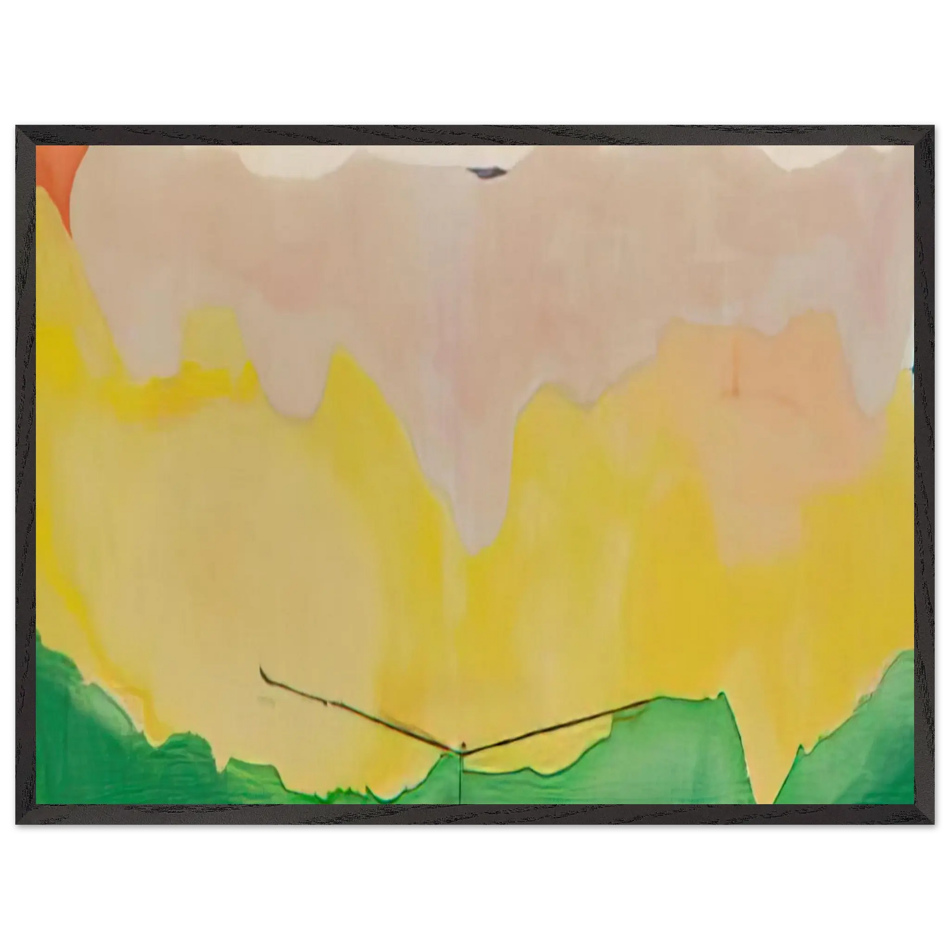 Helen Frankenthaler - Boulevard - 1973 Wall art - 45x60 cm / 18x24 Inches - Premium Wooden Framed Poster With Fine Art Paper - Black frame