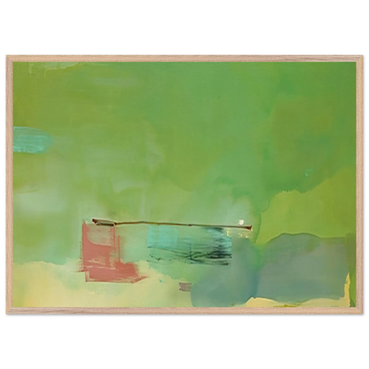 Helen Frankenthaler - Springscape - 1975 Wall art - 50x70 cm / 20x28 inches - Premium Wooden Framed Poster With Fine Art Paper-canvas - Wood frame