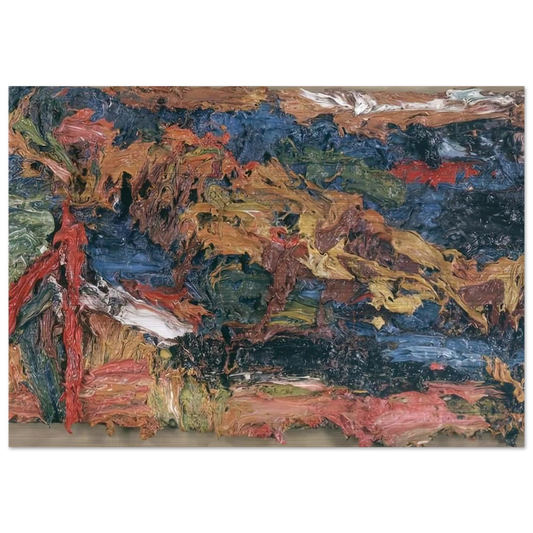 E O W ON HER BLUE EIDERDOWN III - Frank Auerbach Brushed Aluminum Print - 70x100 cm / 28x40 inches | Frank Auerbach Aluminum Print | Frank Auerbach Prints