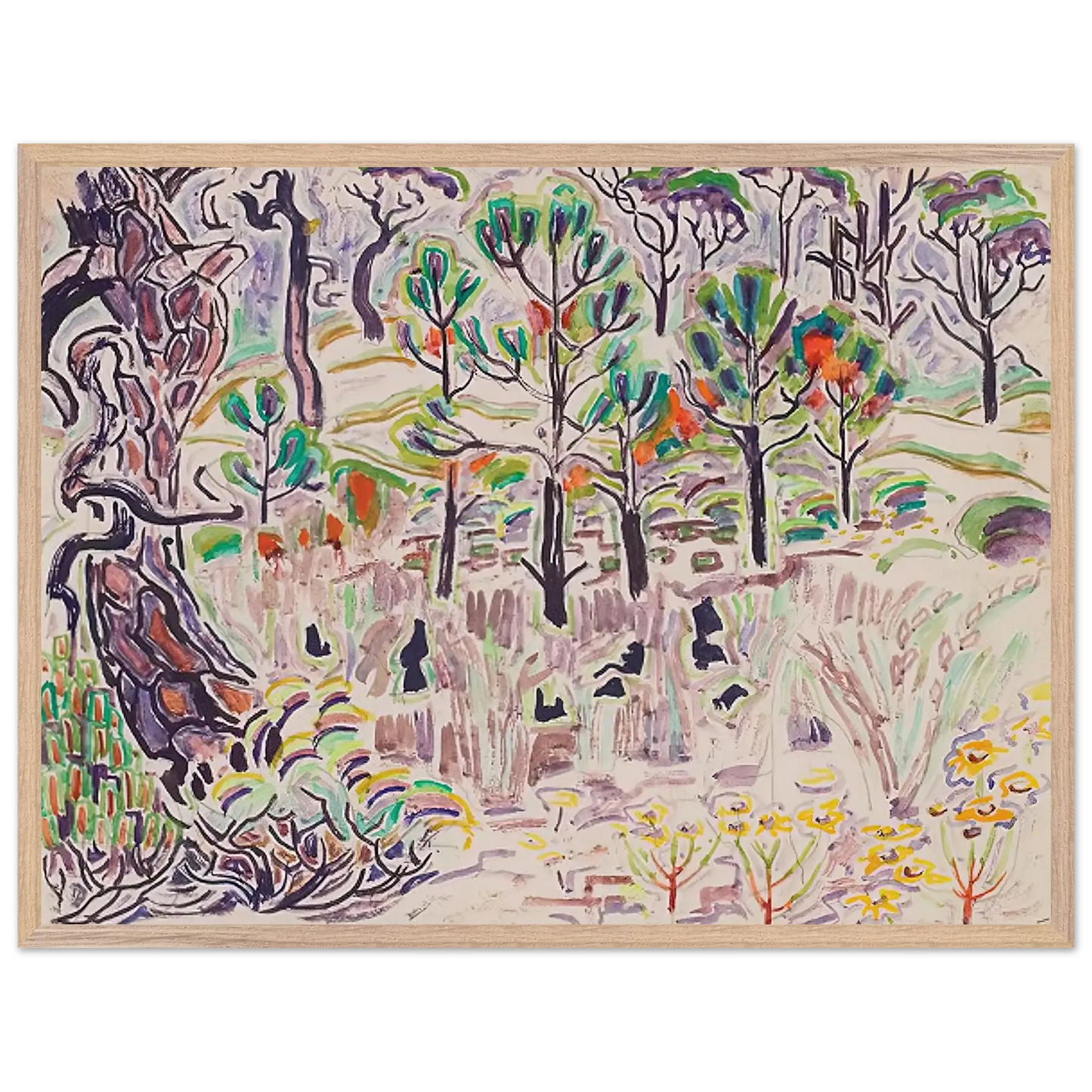Walter Inglis Anderson - Walter Anderson Wall art - 30x45 cm / 12x18 Inches - Premium Wooden Framed Poster With Fine Art Paper - White frame