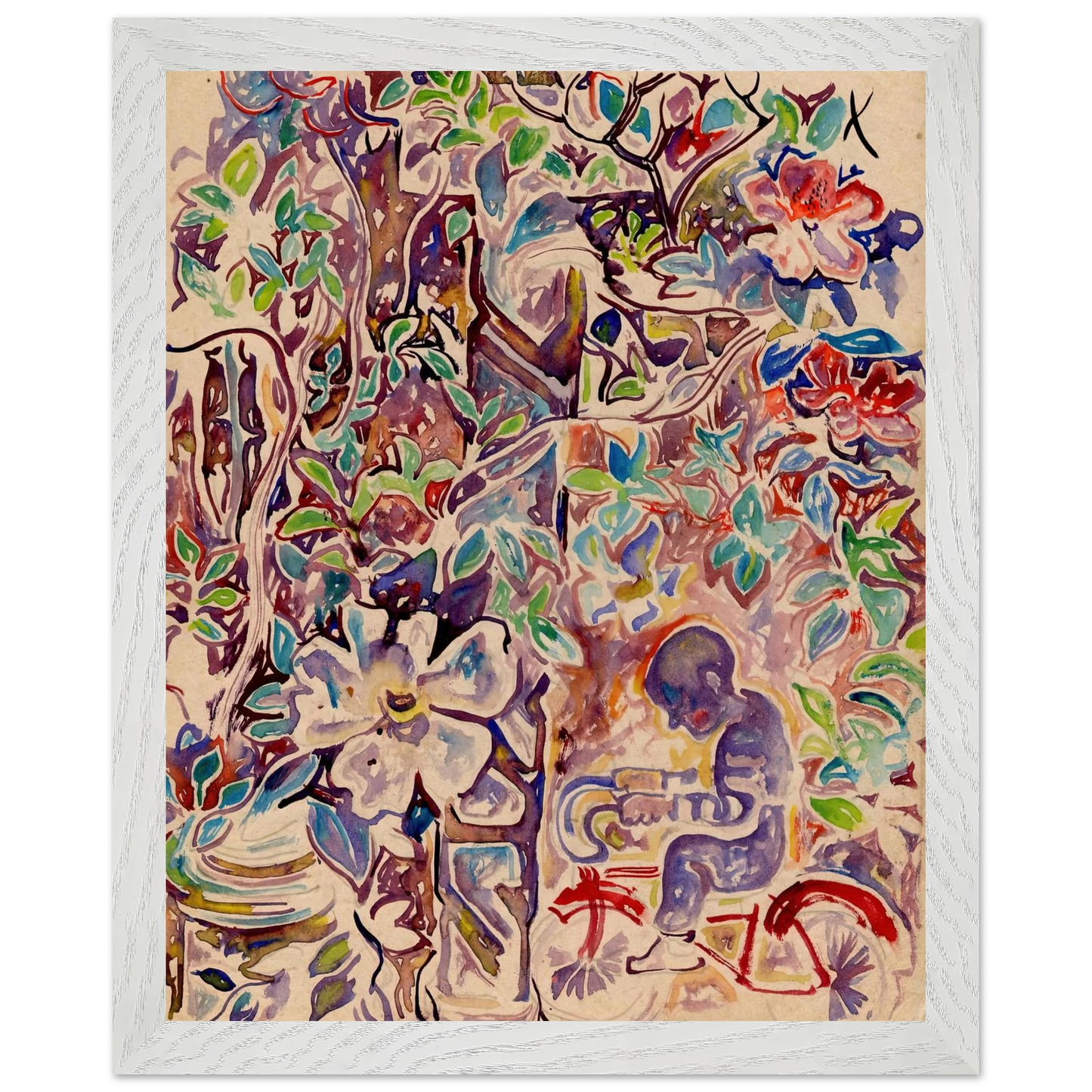 Walter Inglis Anderson - Walter Anderson Wall art - 30x45 cm / 12x18 inches - Premium Wooden Framed Poster With Fine Art Paper-canvas - Black frame
