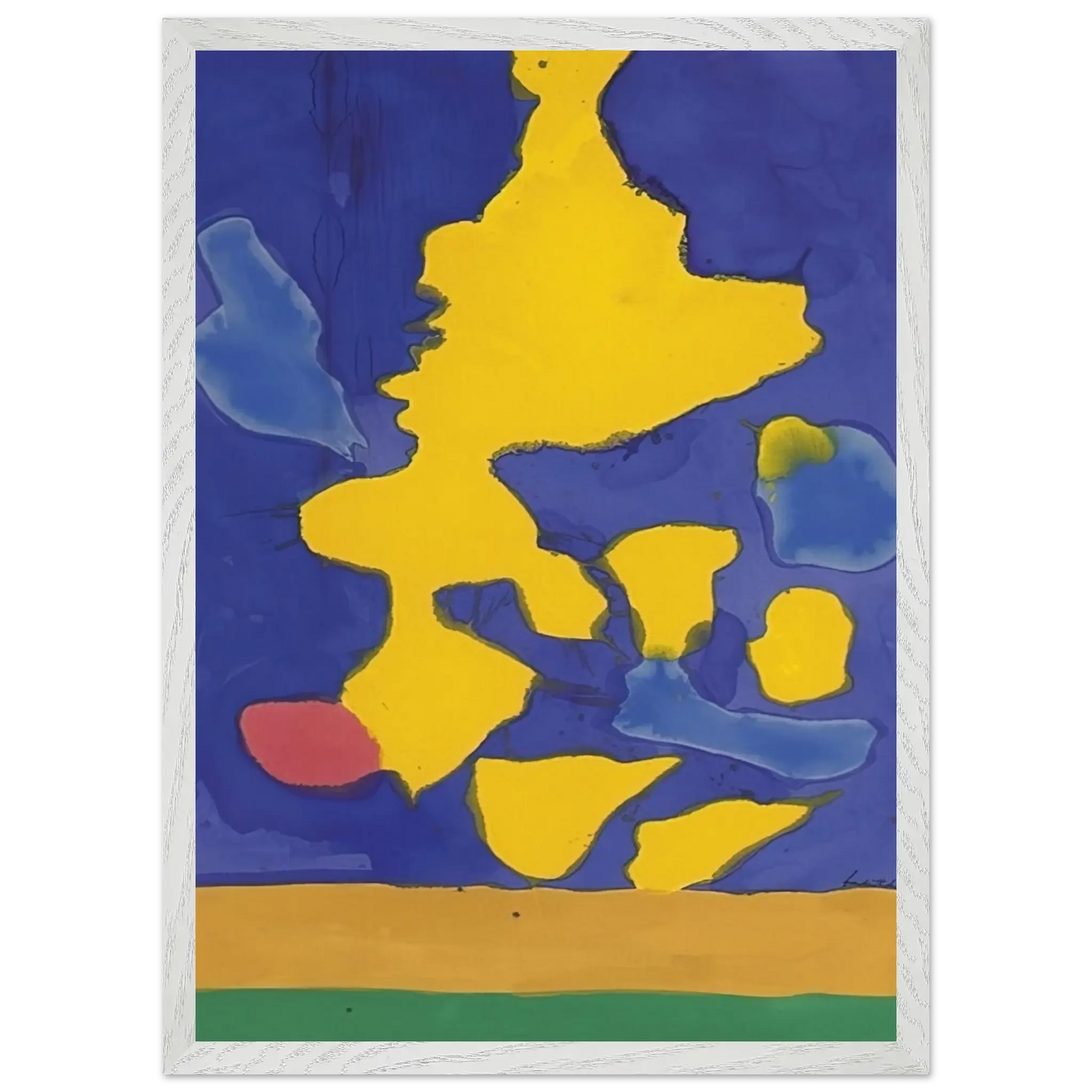 Helen Frankenthaler - Saturn Revisited - 1964 Wall art - 40x50 cm / 16x20 Inches - Premium Wooden Framed Poster With Fine Art Paper - Black frame