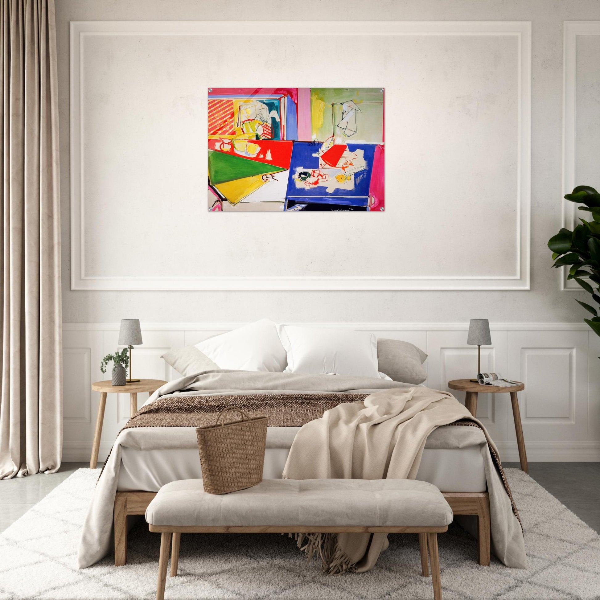 Magenta and Blue - Hans Hofmann Acrylic Print - 70x100 cm / 28x40″ inches