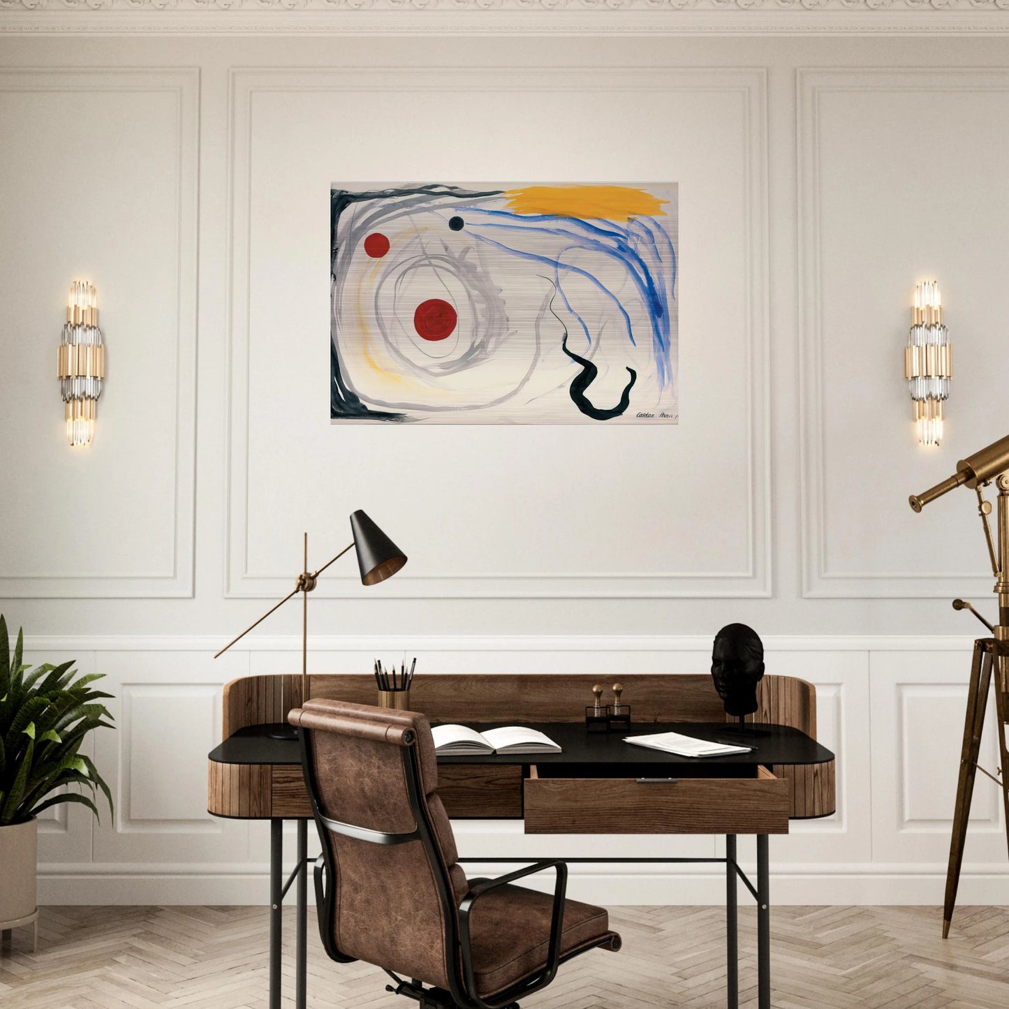 UNTITLED 1946 2 - Alexander Calder Brushed Aluminum Print - 70x100 cm / 28x40 inches | Alexander Calder Aluminum Print | Alexander Calder Prints