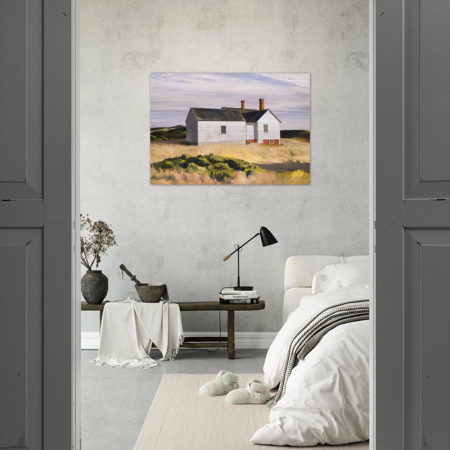 Ryders House - Edward Hopper Brushed Aluminum Print - 70x100 cm / 28x40 inches | Edward Hopper Aluminum Print | Edward Hopper Prints