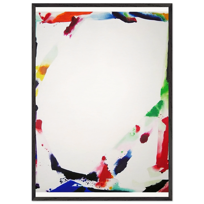 Her Blue Surround  SFP71-18  - Sam Francis 70x100 cm / 28x40 inches Framed Art Print – Black Wooden Frame