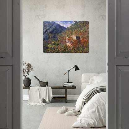 The Valley of Sasso, Blue Effect - claude monet Acrylic Print - 70x100 cm / 28x40″ inches