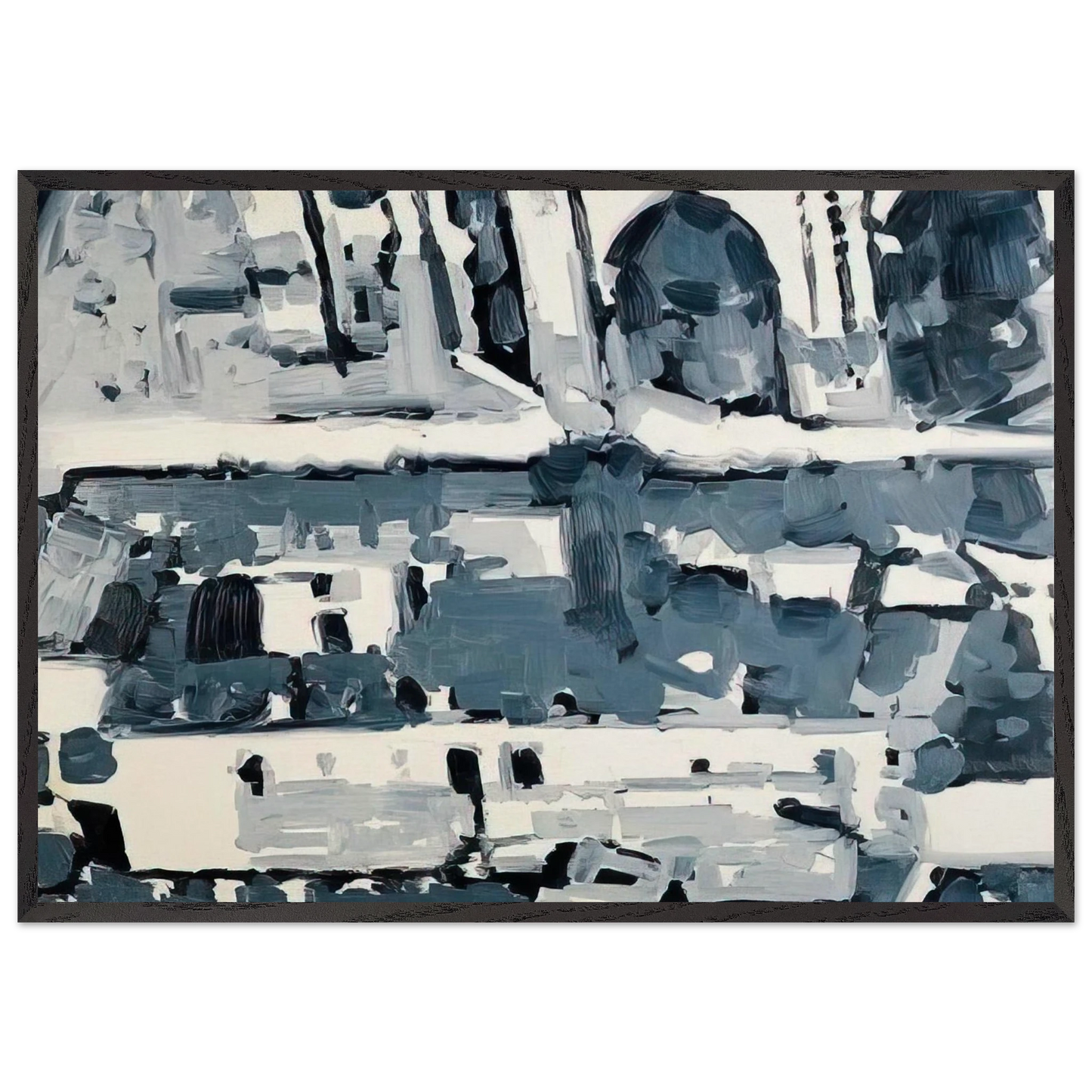 TOWNSCAPE M4 1968 - Gerhard Richter 70x100 cm / 28x40 inches Framed Art Print – Black Wooden Frame