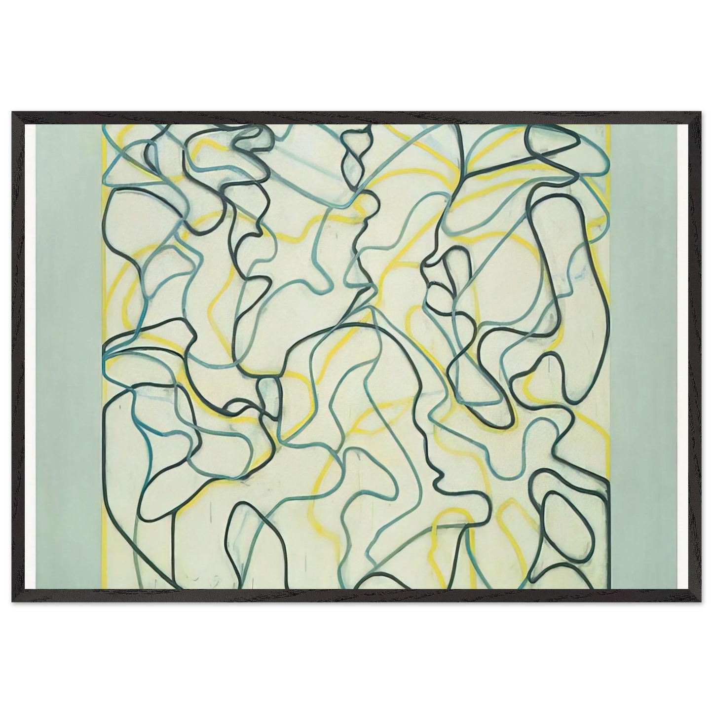 Second Letter Zen Spring - 2009 - Brice Marden 70x100 cm / 28x40 inches Framed Art Print – Black Wooden Frame