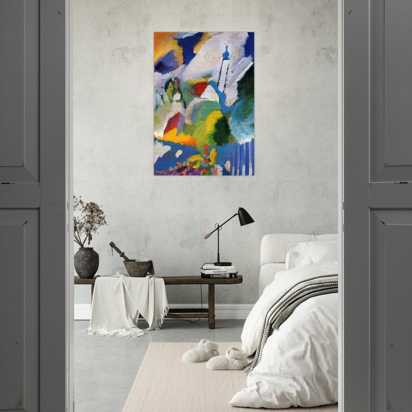 MURNAU WITH A CHURCH 1910 - Wassily Kandinsky Brushed Aluminum Print - 70x100 cm / 28x40 inches | Wassily Kandinsky Aluminum Print | Wassily Kandinsky Prints