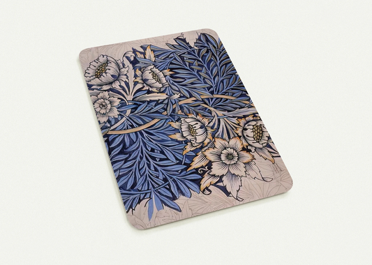 DESIGN FOR TULIP AND WILLOW INDIGO DISCHARGE WOOD BLOCK PRINTED FABRIC 1873 By William Morris Pack of 10 Post Cards | William Morris Post Cards | A6 (10.5 x 14.8 cm) - 4.1 x 5.8 inches