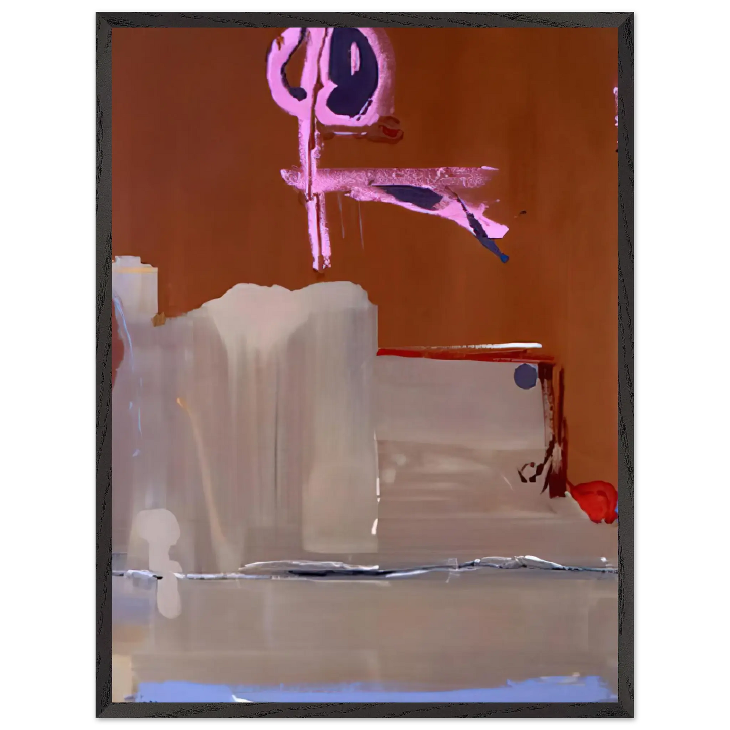 Helen Frankenthaler - Captain s Watch - 1986 Wall art - 15x20 cm / 6x8 Inches - Premium Wooden Framed Poster With Fine Art Paper - Black frame