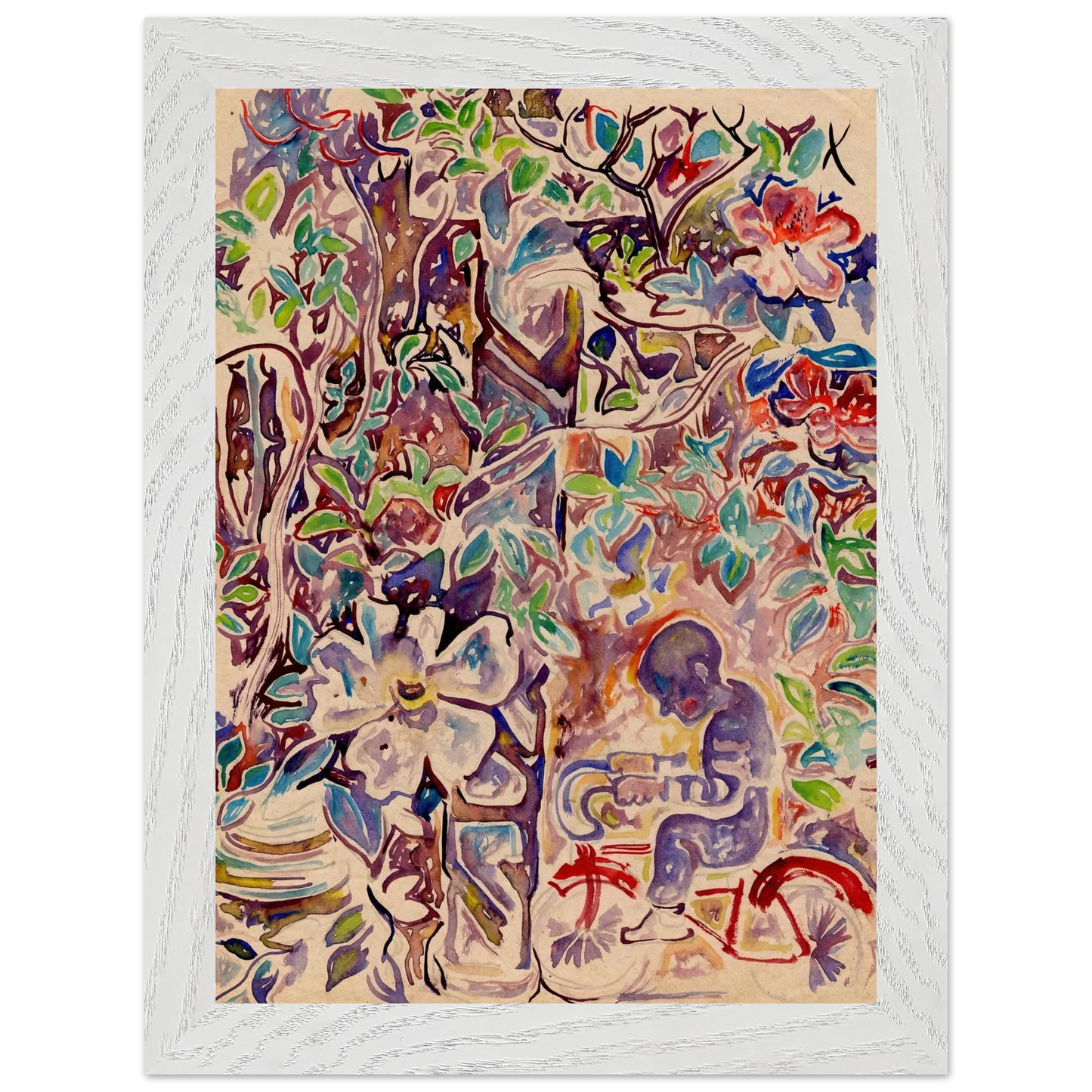 Walter Inglis Anderson - Walter Anderson Wall art - A1 (59.4 x 84.1  cm) - Premium Wooden Framed Poster With Fine Art Paper-canvas - Black frame