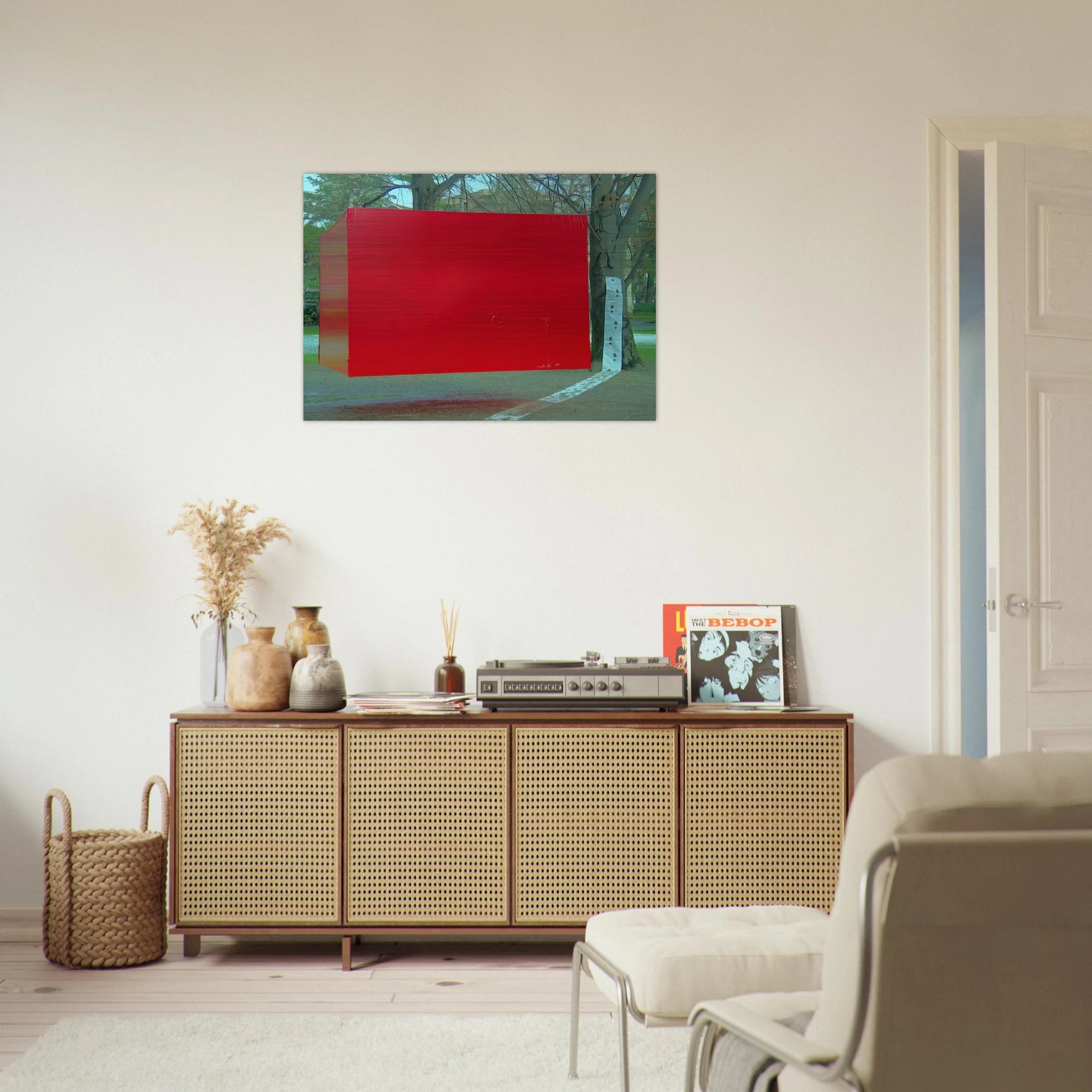 Room - 1956 - Jiro Yoshihara Brushed Aluminum Print - 70x100 cm / 28x40 inches | Jiro Yoshihara Aluminum Print | Jiro Yoshihara Prints