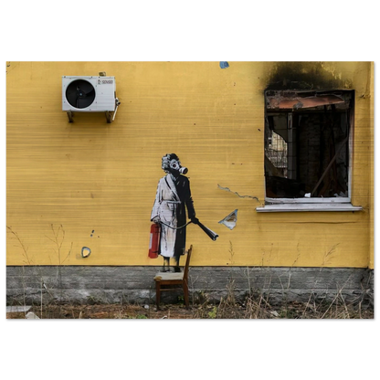 HOSTOMEL PROSKURIVSKA 2 2022 - Banksy Brushed Aluminum Print - 70x100 cm / 28x40 inches | Banksy Aluminum Print | Banksy Prints