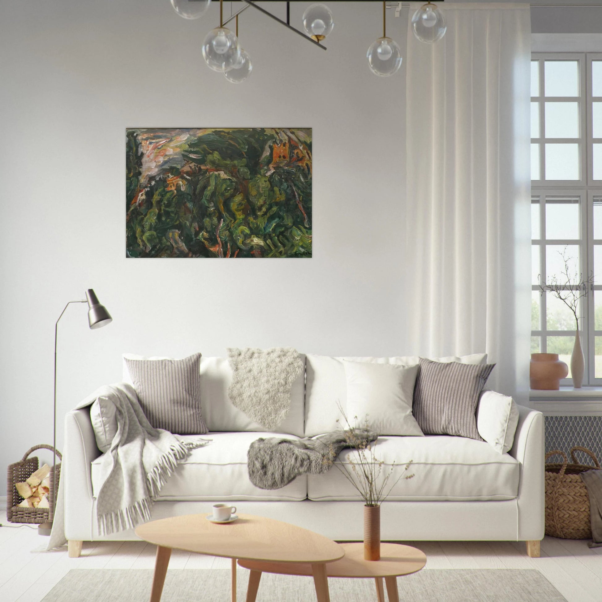 THE RED CASTLE OF CERET 1919 - Chaim Soutine Brushed Aluminum Print - 70x100 cm / 28x40 inches | Chaim Soutine Aluminum Print | Chaim Soutine Prints