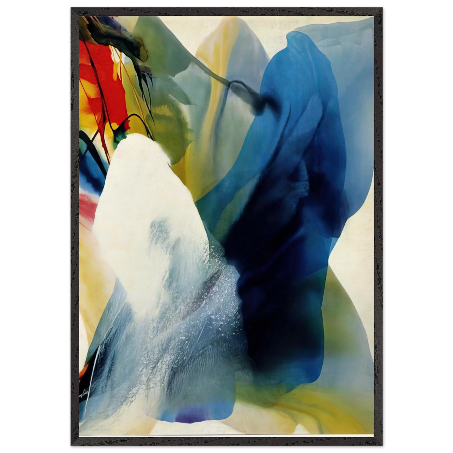 Phenomena Graced by Three - Paul Jenkins 70x100 cm / 28x40 inches Framed Art Print – Black Wooden Frame