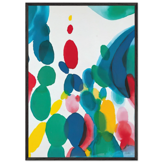 Abstract Composition N1 - Alice Baber 70x100 cm / 28x40 inches Framed Art Print – Black Wooden Frame