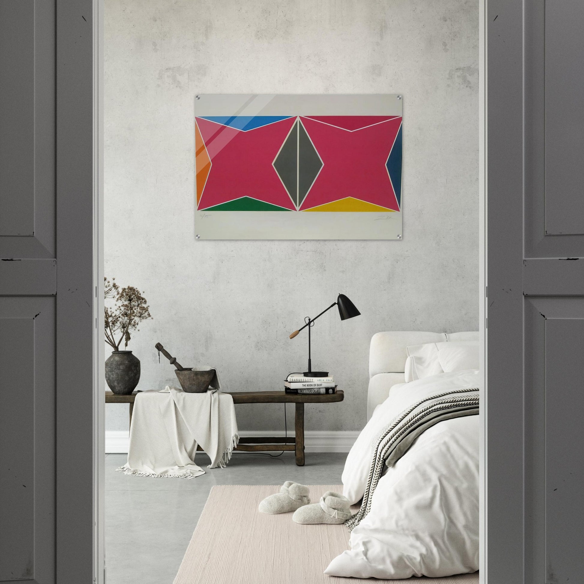 Geometric Composition - Hard Edge Painting - Larry Zox Acrylic Print - 70x100 cm / 28x40″ inches | Larry Zox Wall Art | Larry Zox Prints
