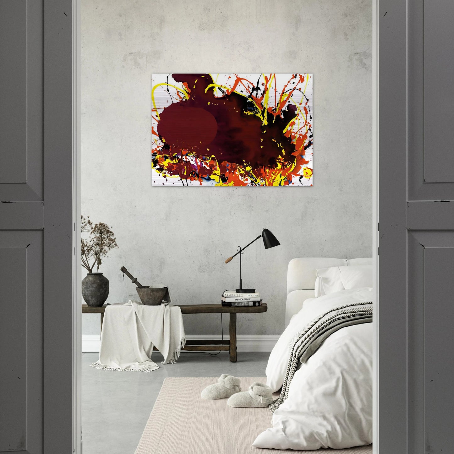 Untitled  SFP94-139  SFF 1809  - Sam Francis Brushed Aluminum Print - 70x100 cm / 28x40 inches | Sam Francis Aluminum Print | Sam Francis Prints