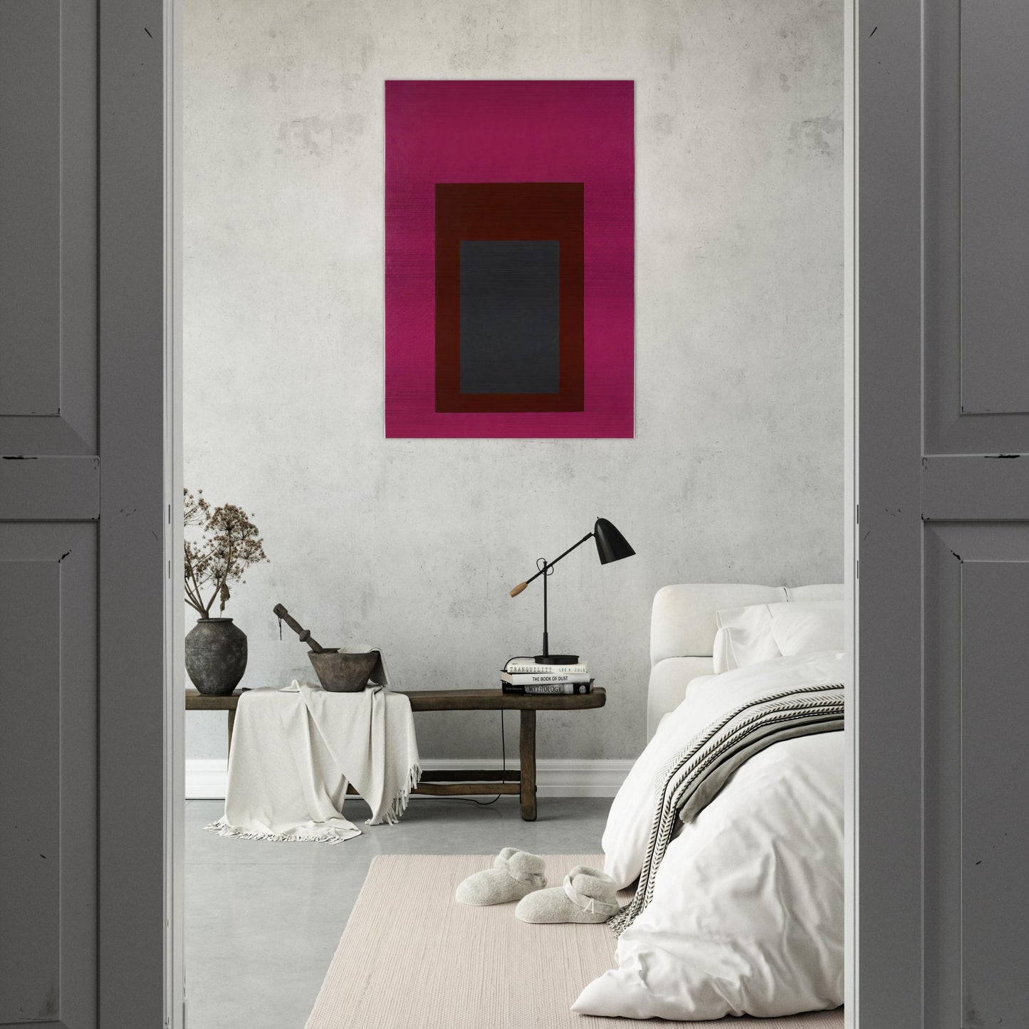 HOMAGE TO THE SQUARE GUARDED 1952 - Josef Albers Brushed Aluminum Print - 70x100 cm / 28x40 inches | Josef Albers Aluminum Print | Josef Albers Prints