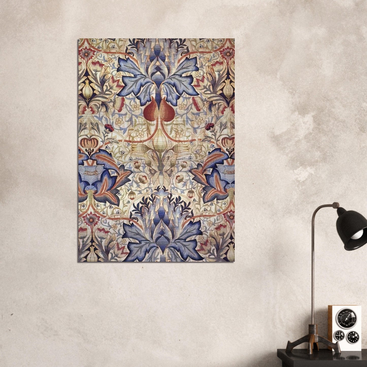 ACANTHUS EMBROIDERED PANEL 1890 - William Morris Brushed Aluminum Print - 70x100 cm / 28x40 inches | William Morris Aluminum Print | William Morris Prints