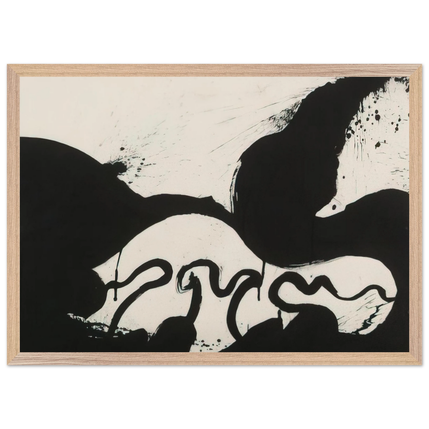 Helen Frankenthaler - Untitled - 1973 Wall art - A2 (42 x 59.4  cm) - Premium Wooden Framed Poster With Fine Art Paper-canvas - Wood frame
