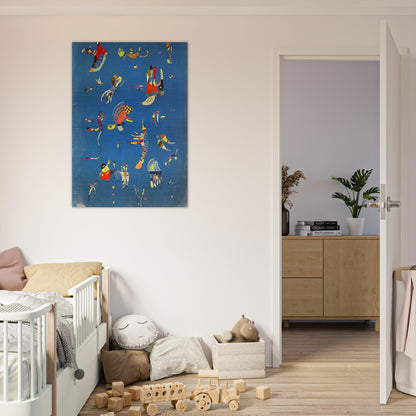 SKY BLUE 1940 - Wassily Kandinsky Brushed Aluminum Print - 70x100 cm / 28x40 inches | Wassily Kandinsky Aluminum Print | Wassily Kandinsky Prints
