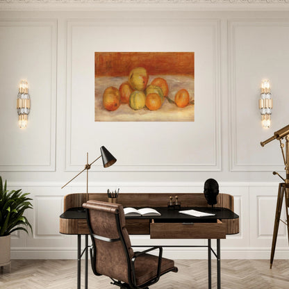 Apples and Manderines - Pierre-Auguste Renoir Brushed Aluminum Print - 70x100 cm / 28x40 inches | Pierre-Auguste Renoir Aluminum Print | Pierre-Auguste Renoir Prints