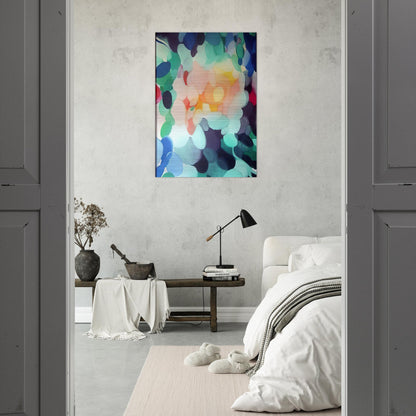 Golden Center in the Ladder - Alice Baber Brushed Aluminum Print - 70x100 cm / 28x40 inches | Alice Baber Aluminum Print | Alice Baber Prints