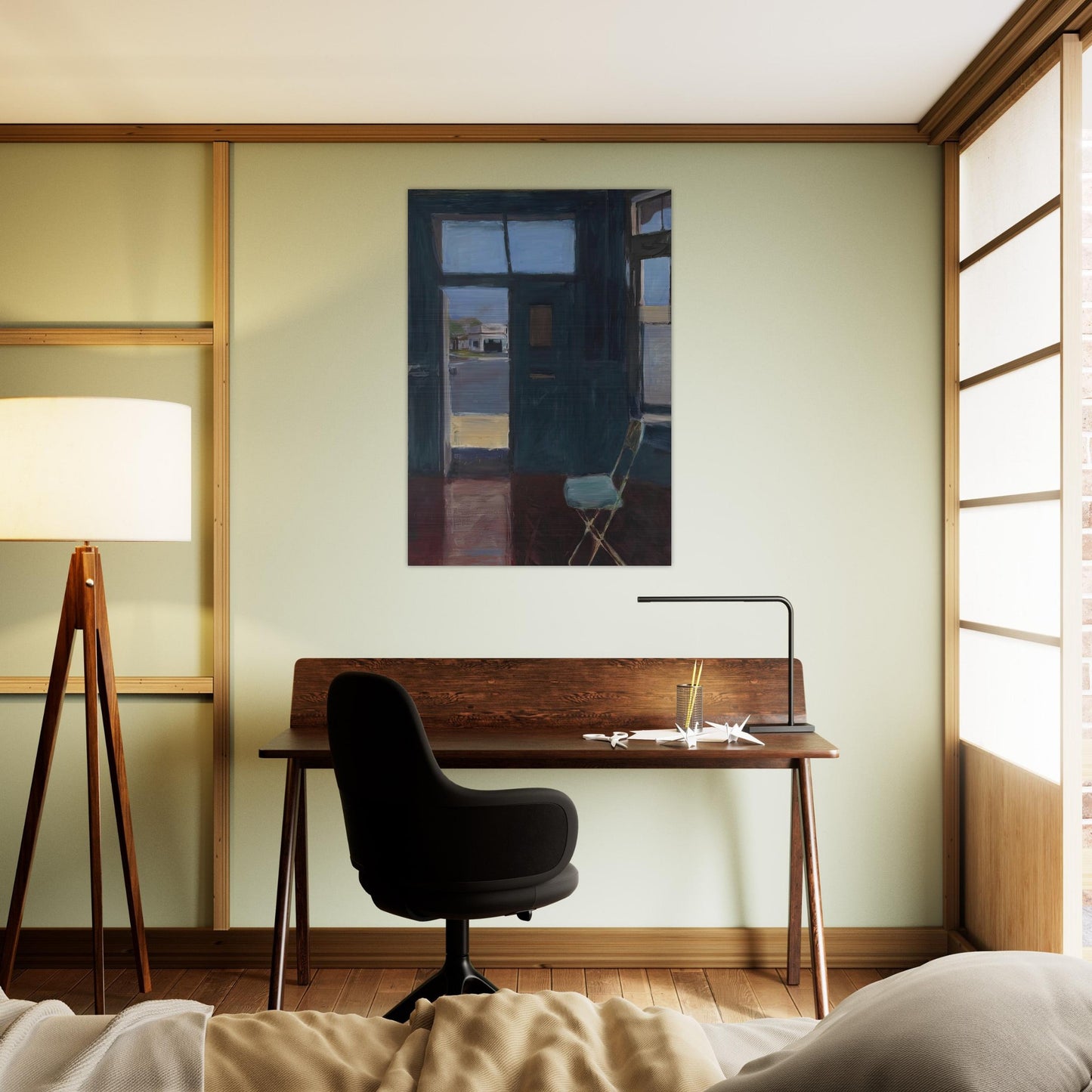 Interior with Doorway - Richard Diebenkorn Brushed Aluminum Print - 70x100 cm / 28x40 inches | Richard Diebenkorn Aluminum Print | Richard Diebenkorn Prints