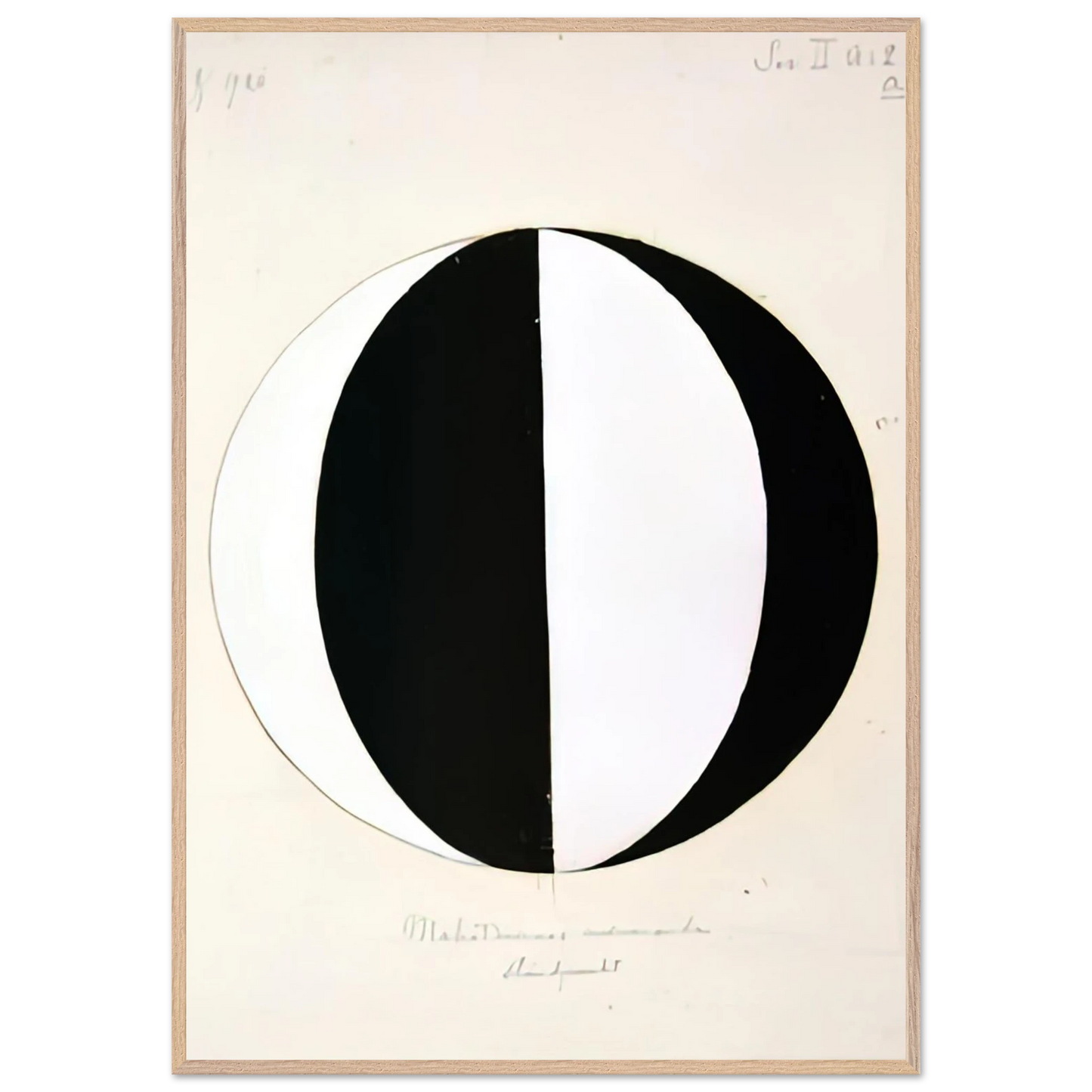 Hilma af Klint - THE MAHATMAS PRESENT STANDING POINT SERIES II NO 2A 1920 Wall art - 40x50 cm / 16x20 inches - Fine Art Poster-canvas - -