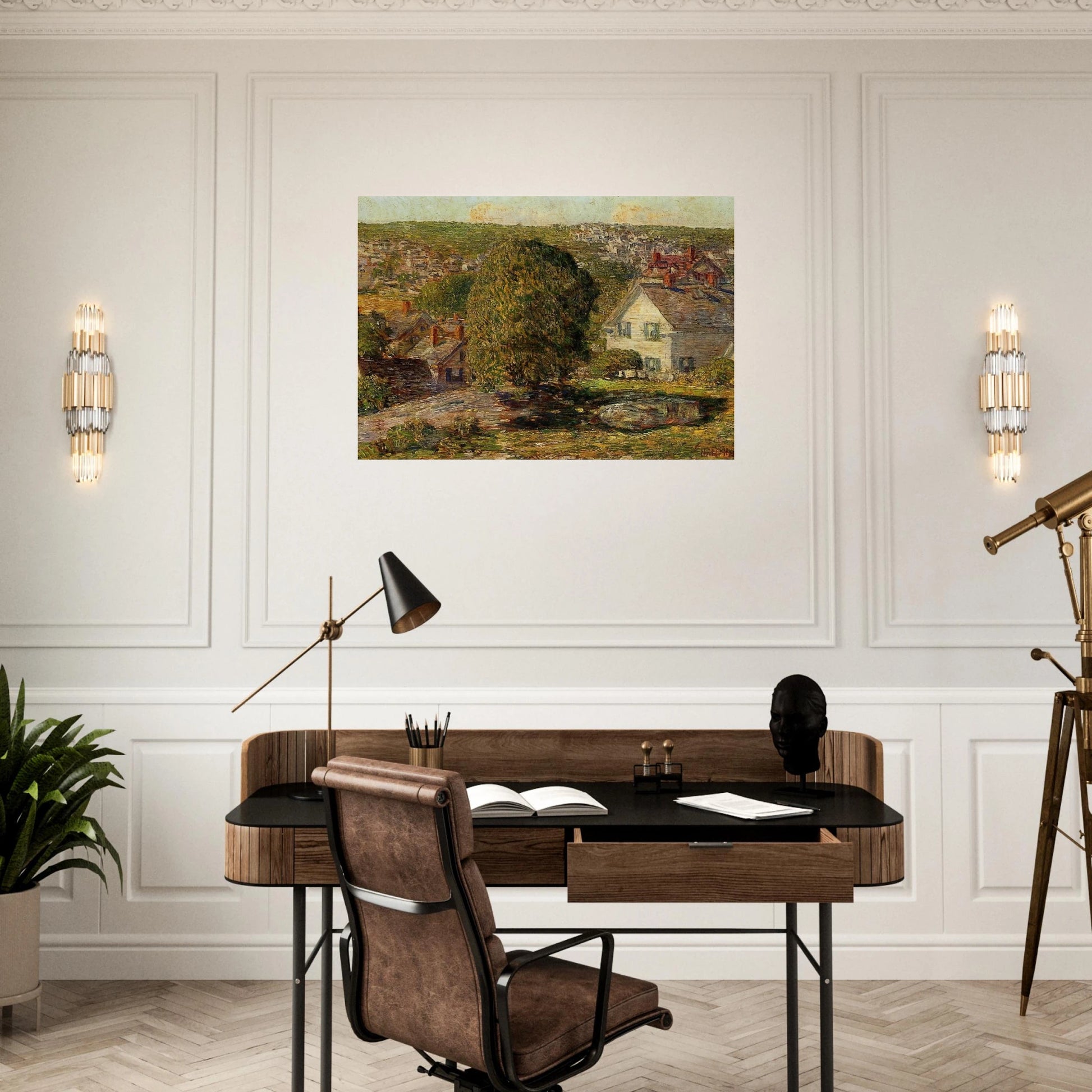 Outskirts of East Gloucester - Childe Hassam Brushed Aluminum Print - 70x100 cm / 28x40 inches | Childe Hassam Aluminum Print | Childe Hassam Prints