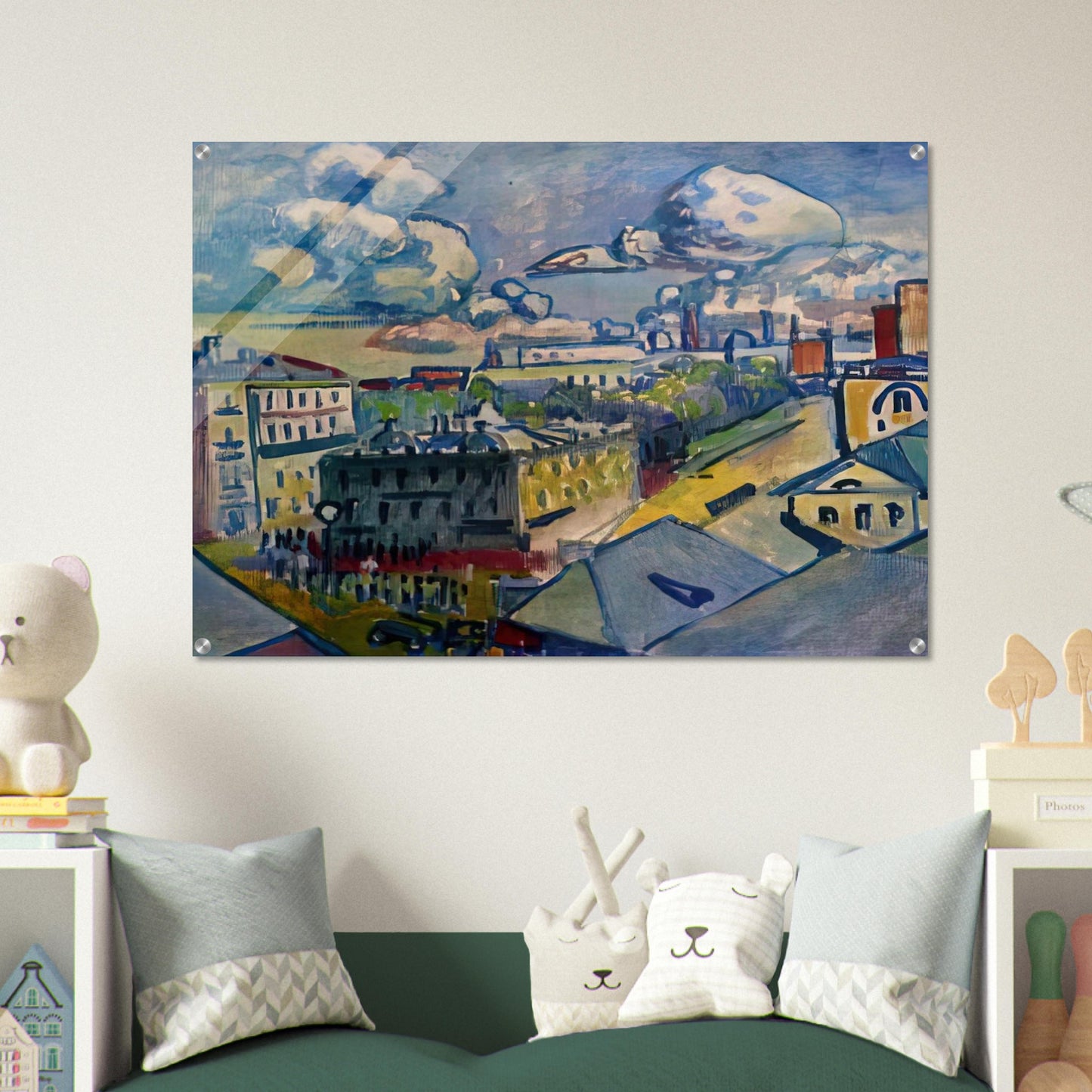 MOSCOW ZUBOVSKAYA SQUARE STUDY 1916 - Wassily Kandinsky Acrylic Print - 70x100 cm / 28x40″ inches
