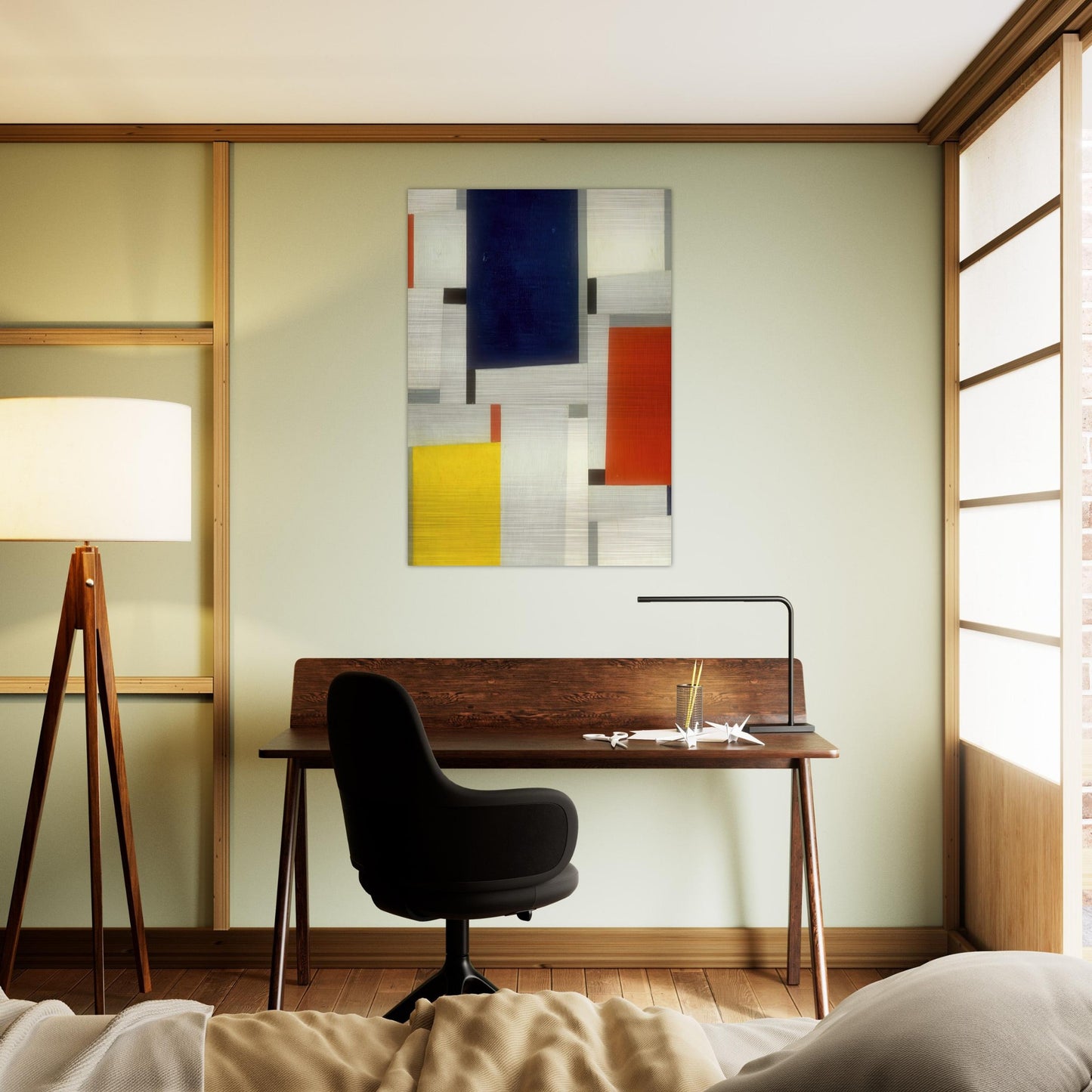 Relational Painting #64 - 1953 - Fritz Glarner Brushed Aluminum Print - 70x100 cm / 28x40 inches | Fritz Glarner Aluminum Print | Fritz Glarner Prints