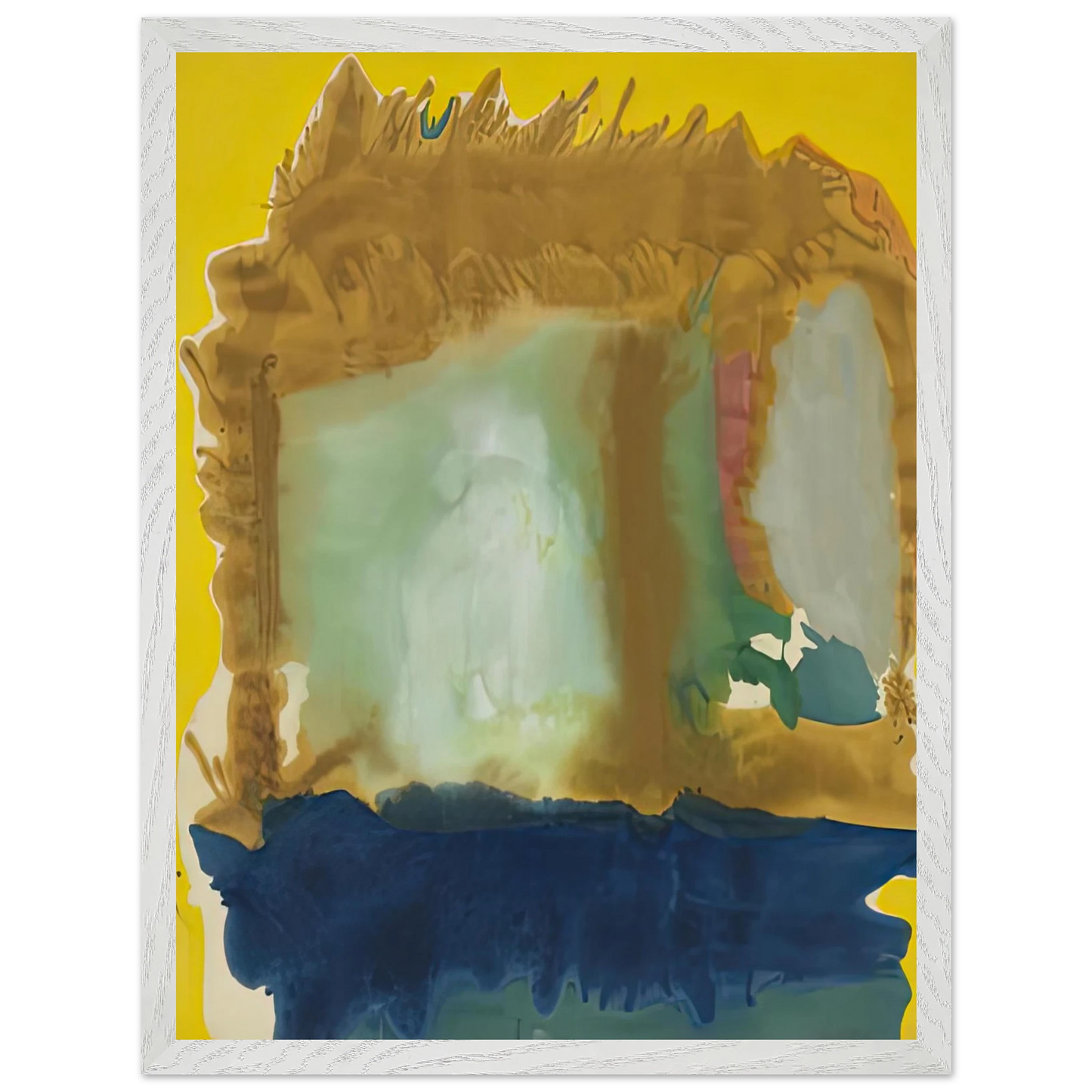 Helen Frankenthaler - Milkwood Arcade, 1963- Wall Art - 30x40 cm / 12x16 inches - Premium Wooden Framed Poster With Fine Art Paper-canvas - White frame
