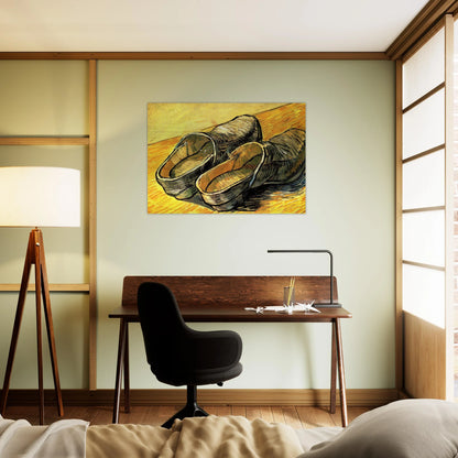 A Pair of Leather Clogs - Vincent van Gogh Brushed Aluminum Print - 70x100 cm / 28x40 inches | Vincent van Gogh Aluminum Print | Vincent van Gogh Prints