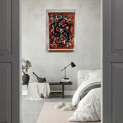 FREE FORM 1946 - Jackson Pollock Brushed Aluminum Print - 70x100 cm / 28x40 inches | Jackson Pollock Aluminum Print | Jackson Pollock Prints