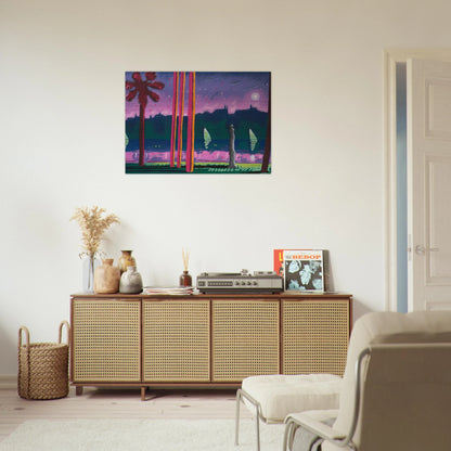 Suave Como La Noche - 1982 - Carlos Almaraz Brushed Aluminum Print - 70x100 cm / 28x40 inches | Carlos Almaraz Aluminum Print | Carlos Almaraz Prints