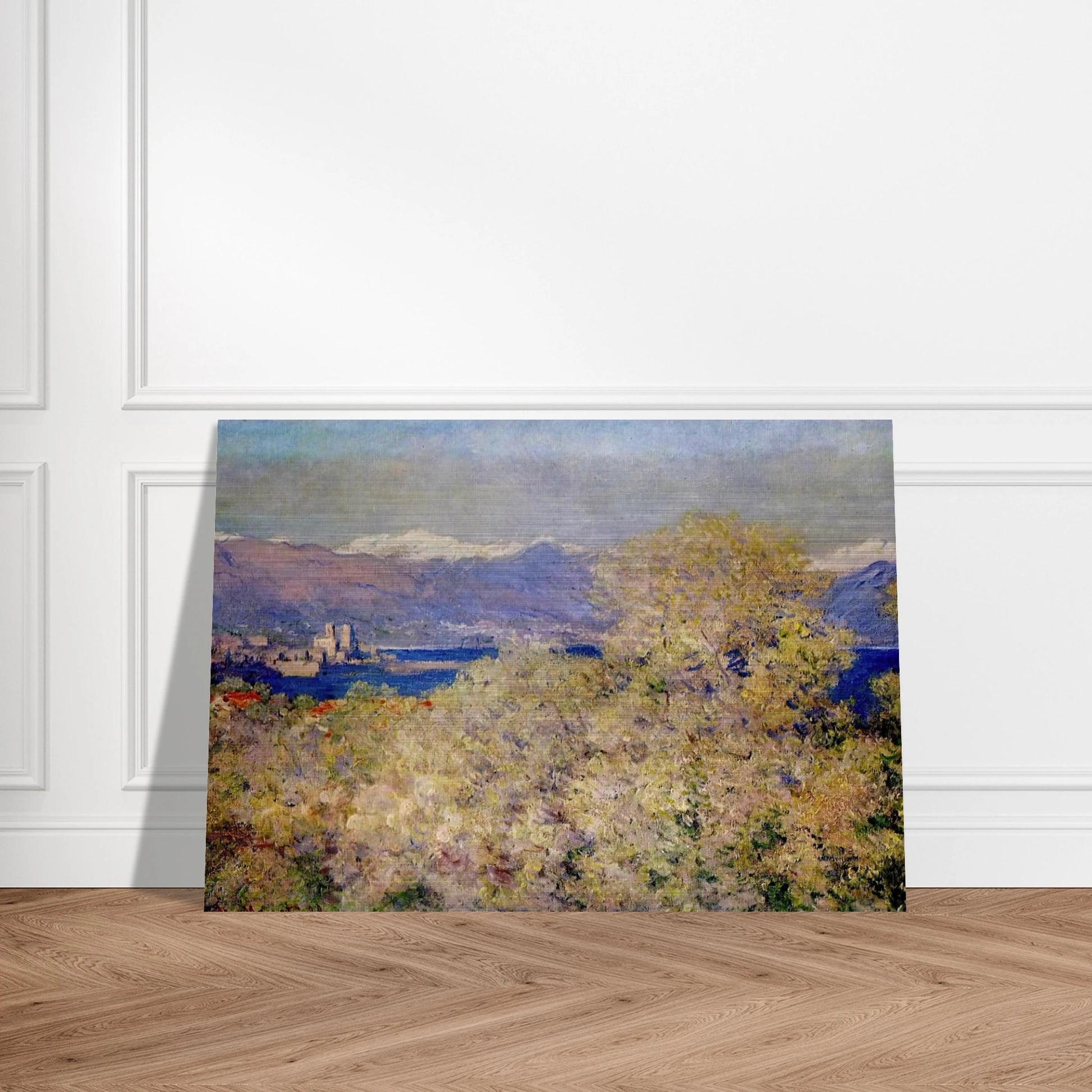 Antibes - View of the Salis Gardens - claude monet Brushed Aluminum Print - 70x100 cm / 28x40 inches | claude monet Aluminum Print | claude monet Prints