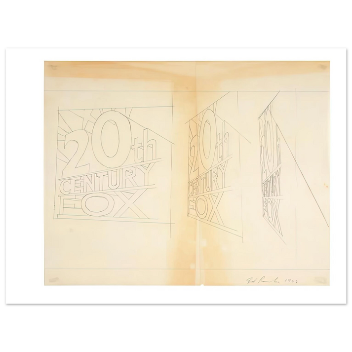 Edward Ruscha - TRADEMARK STUDY 2 1962  75x100 cm / 30x40inches Fine Art Poster