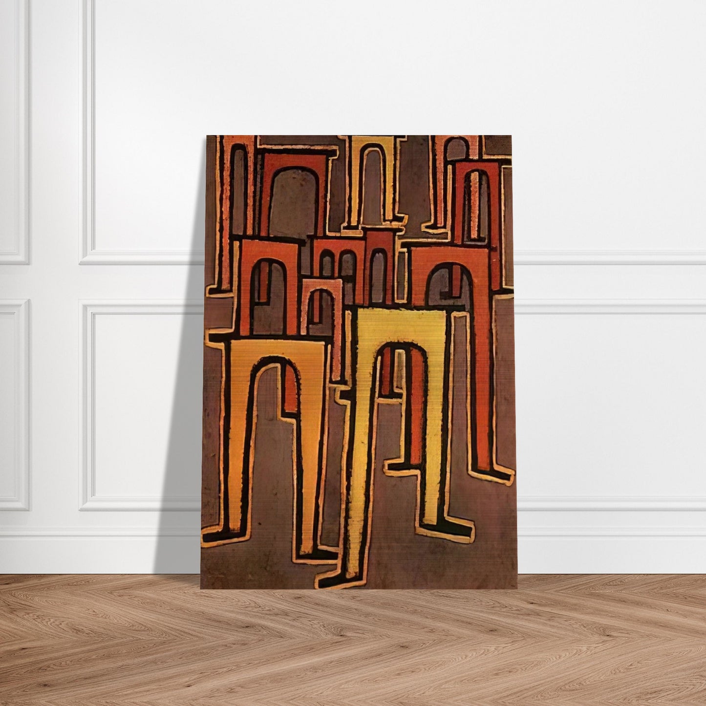 REVOLUTION OF THE VIADUCT 1937 - Paul Klee Brushed Aluminum Print - 70x100 cm / 28x40 inches | Paul Klee Aluminum Print | Paul Klee Prints