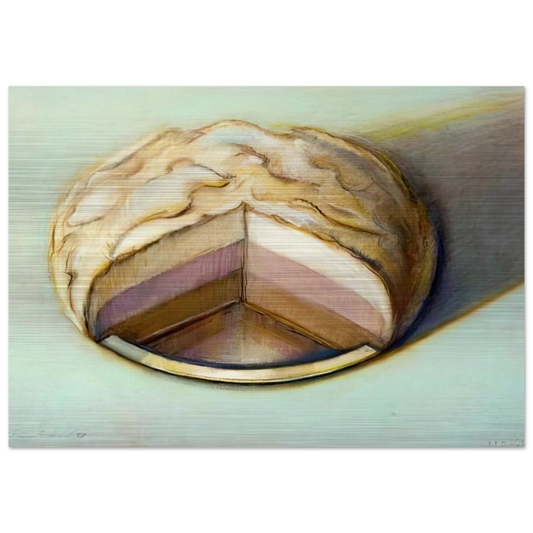 Neapolitan Meringue - 1999 - Wayne Thiebaud Brushed Aluminum Print - 70x100 cm / 28x40 inches | Wayne Thiebaud Aluminum Print | Wayne Thiebaud Prints