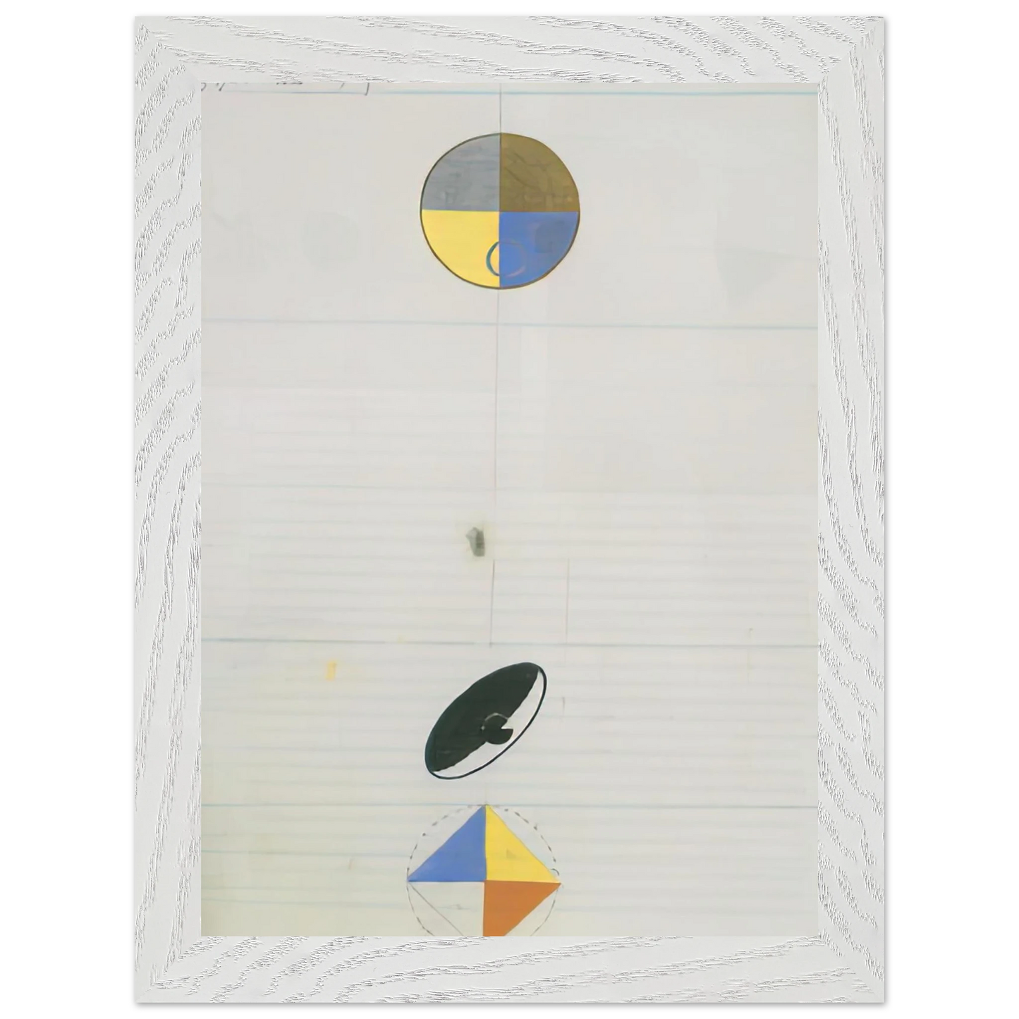 Hilma af Klint - SERIES NO VII NO 3F 1920 Wall art - 40x50 cm / 16x20 inches - Premium Wooden Framed Poster With Fine Art Paper - White frame