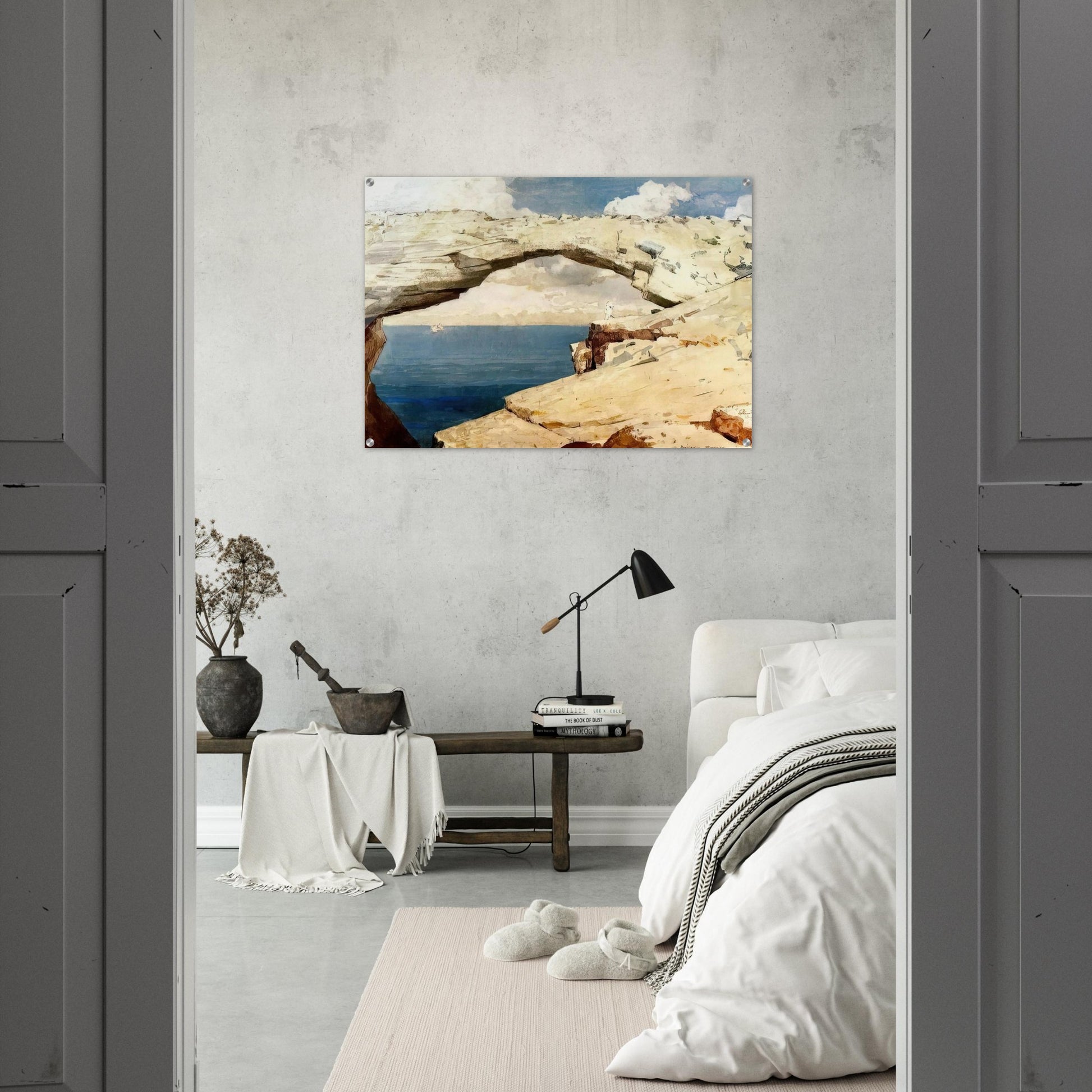 GLASS WINDOWS BAHAMAS 1885 - Winslow Homer Acrylic Print - 70x100 cm / 28x40″ inches | Winslow Homer Wall Art | Winslow Homer Prints